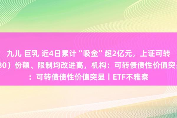 九儿 巨乳 近4日累计“吸金”超2亿元，上证可转债ETF（511180）份额、限制均改进高，机构：可转债债性价值突显丨ETF不雅察