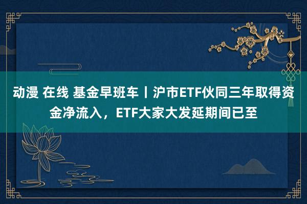 动漫 在线 基金早班车丨沪市ETF伙同三年取得资金净流入，ETF大家大发延期间已至