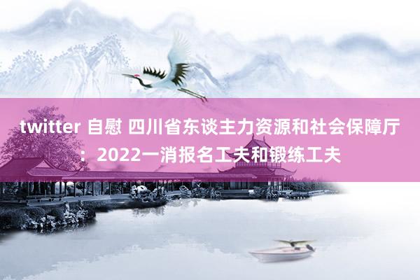 twitter 自慰 四川省东谈主力资源和社会保障厅：2022一消报名工夫和锻练工夫