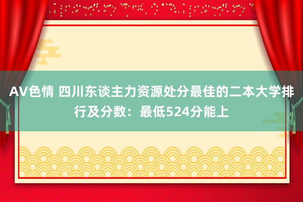 AV色情 四川东谈主力资源处分最佳的二本大学排行及分数：最低524分能上