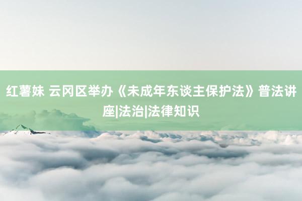 红薯妹 云冈区举办《未成年东谈主保护法》普法讲座|法治|法律知识